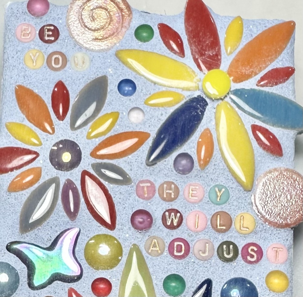 Sassy girl mosaic blue