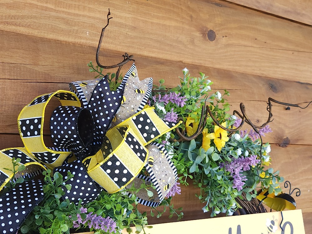 Bees at Work Grapevine Wreath