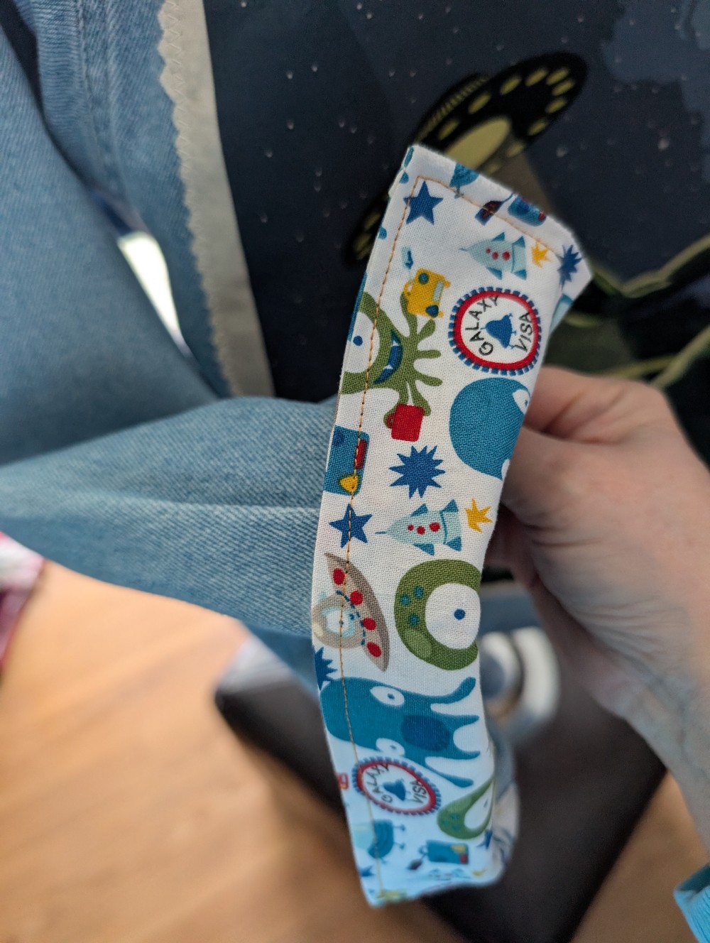 Alien Jean Shirt - I need my Space upcycled