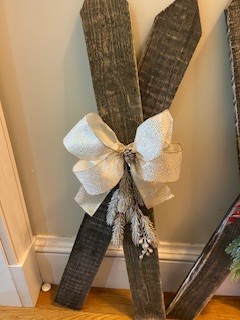 Wooden Winter Ski decor Holiday Room