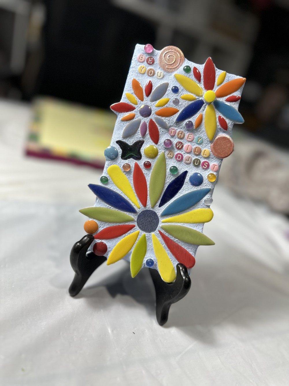 Sassy girl mosaic blue