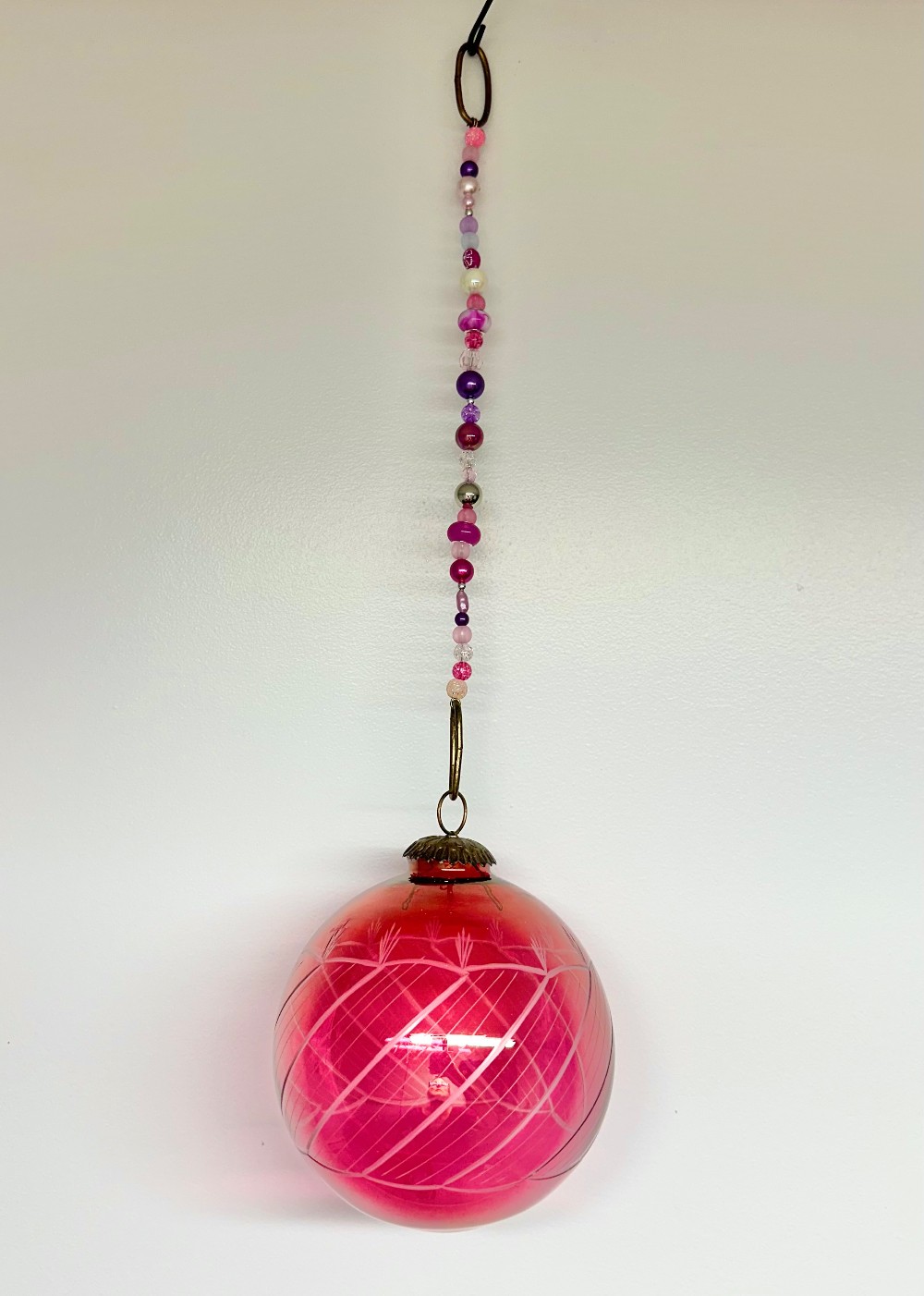Pink glass ball