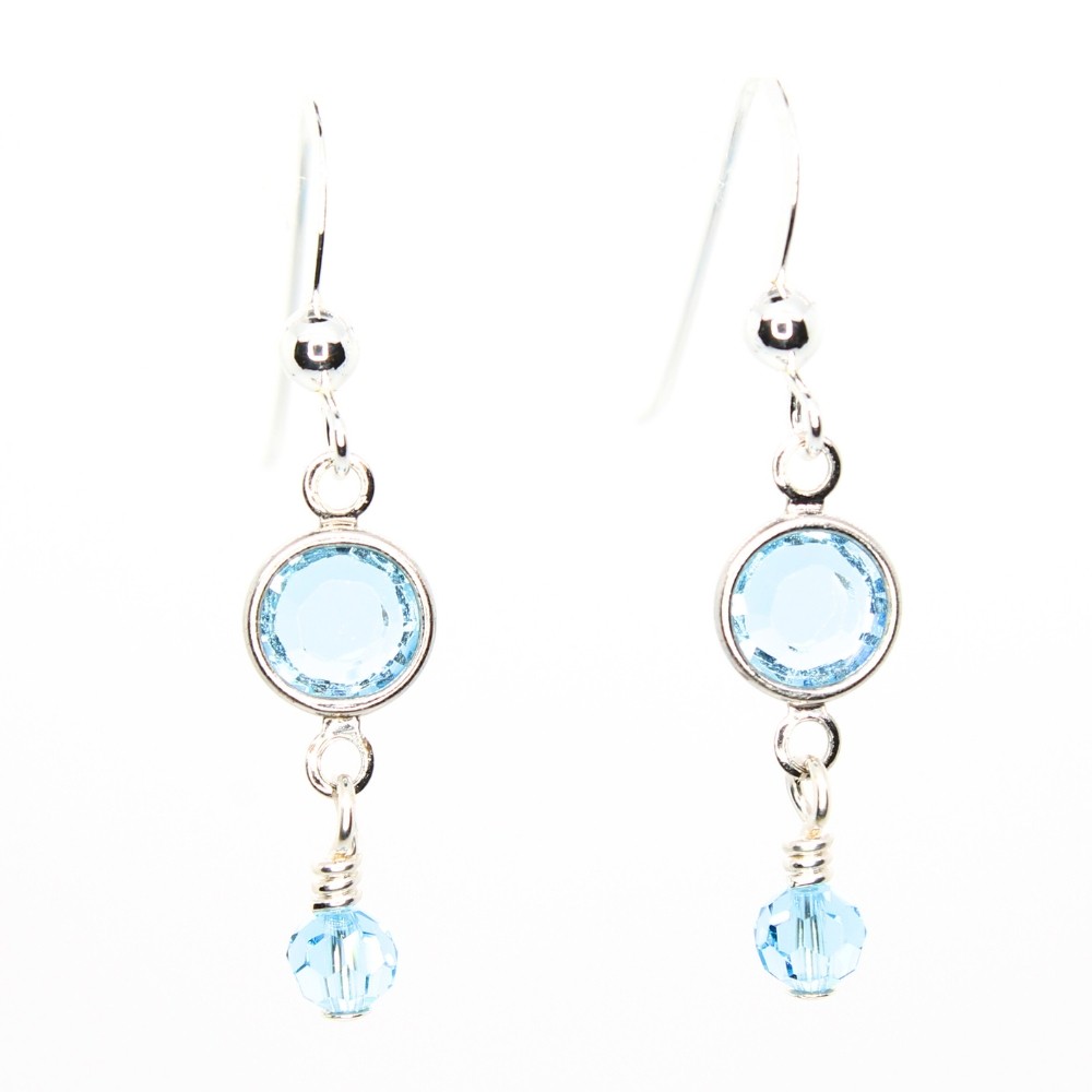 Channel Dangle Swarovski Crystal Earrings