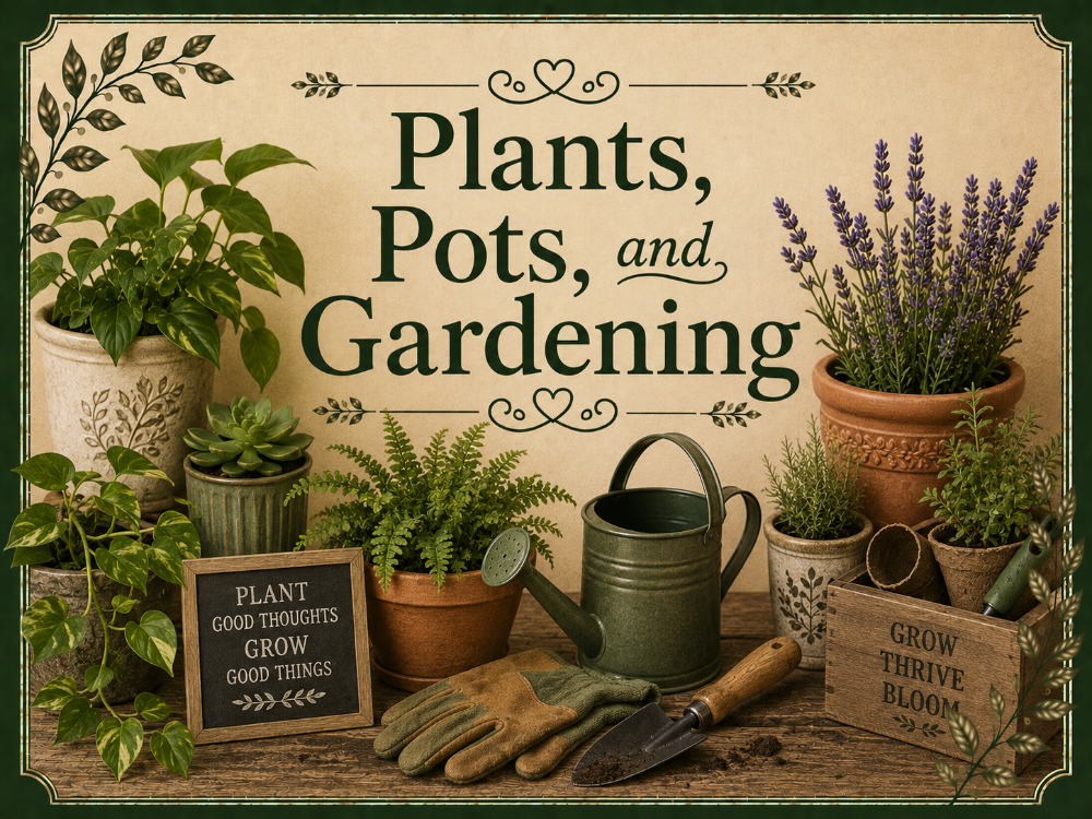 Plants, Pots, and Gardening
