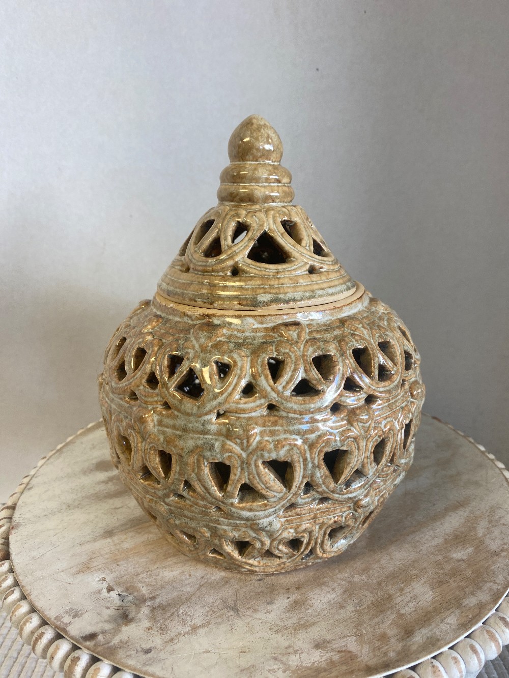 Decorative Candle Lantern w/ Lid