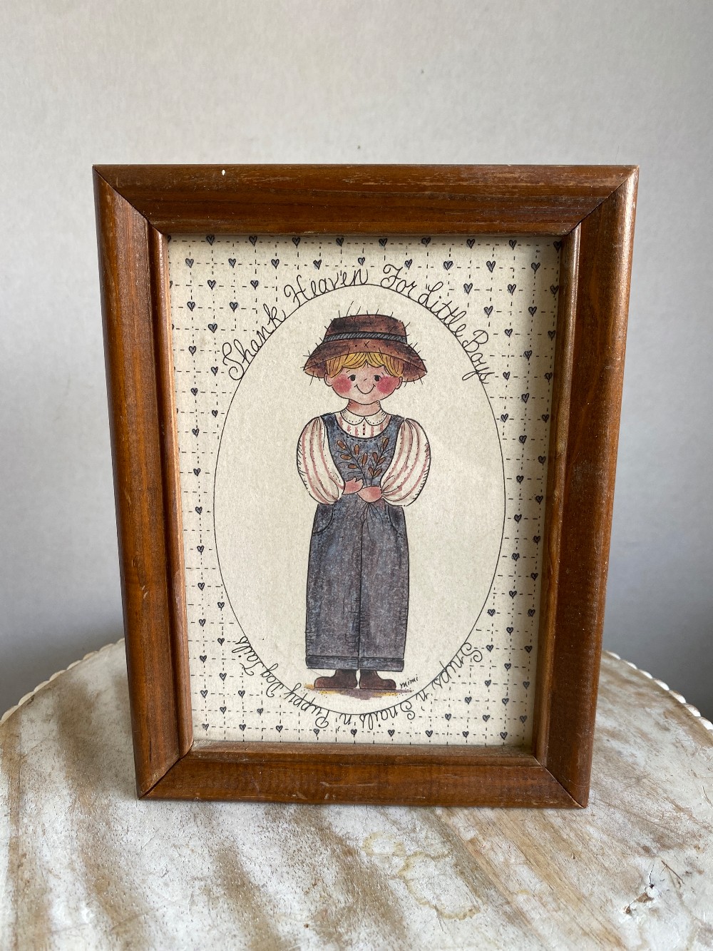 Pair of Framed Folk Art Prints