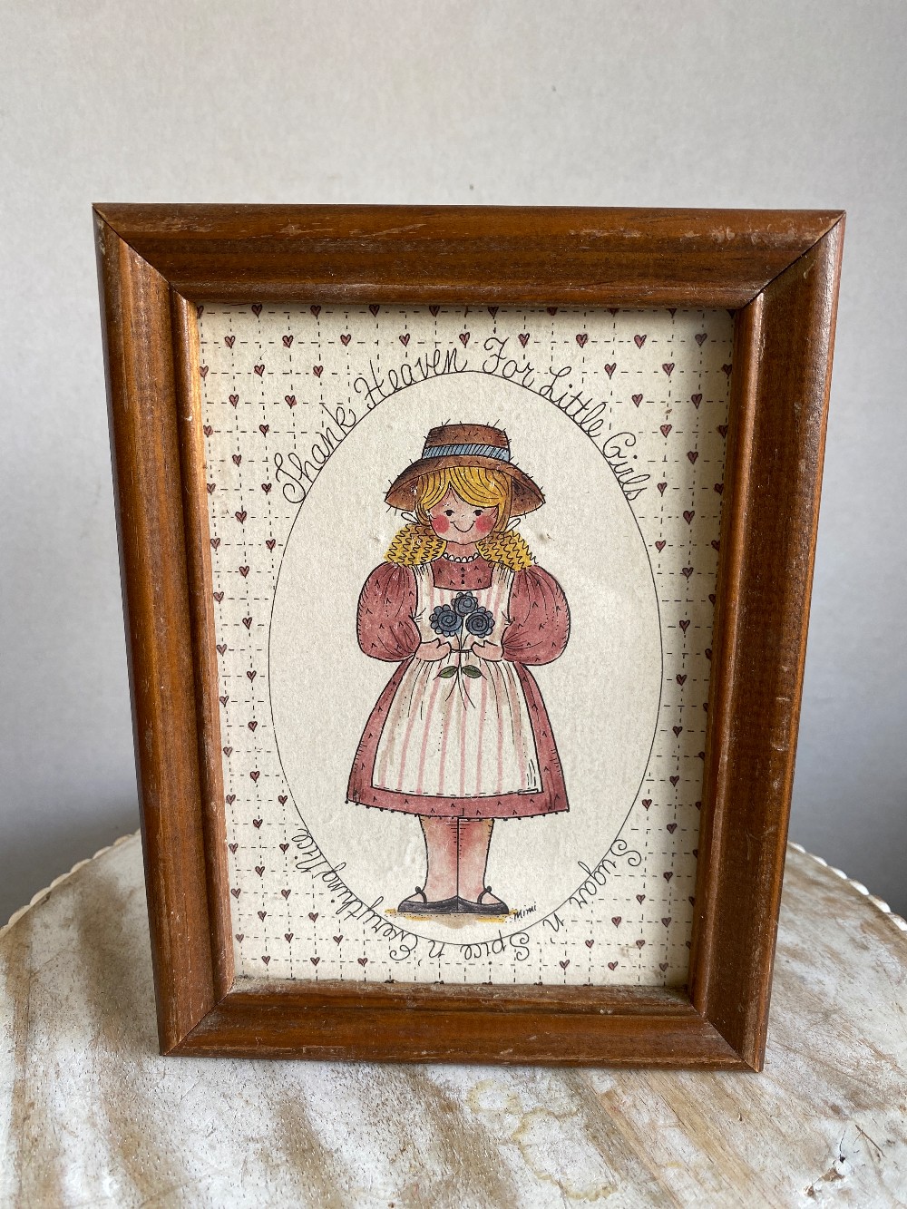 Pair of Framed Folk Art Prints