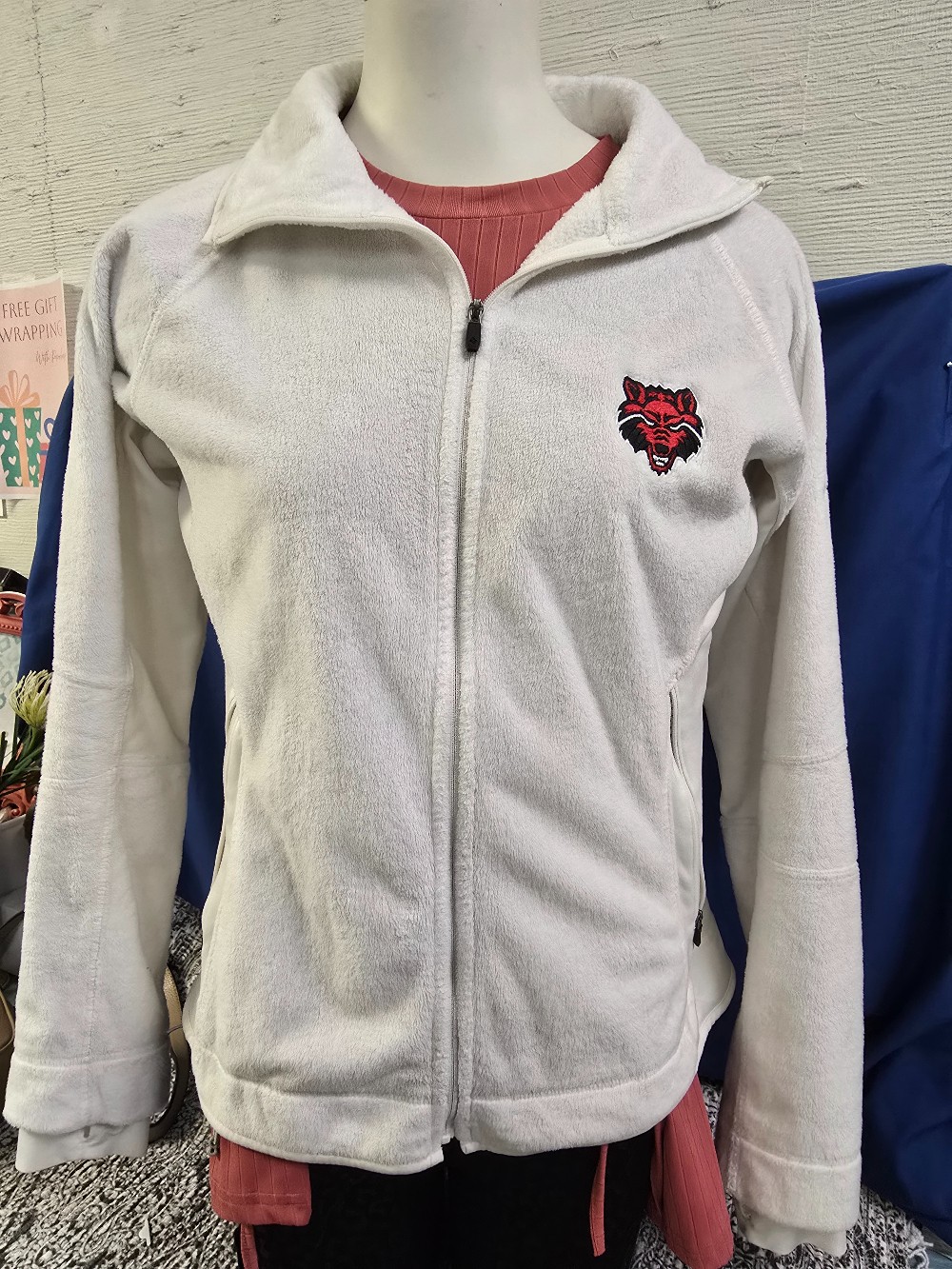 Ladies Fleece Jacket-Red Wolves