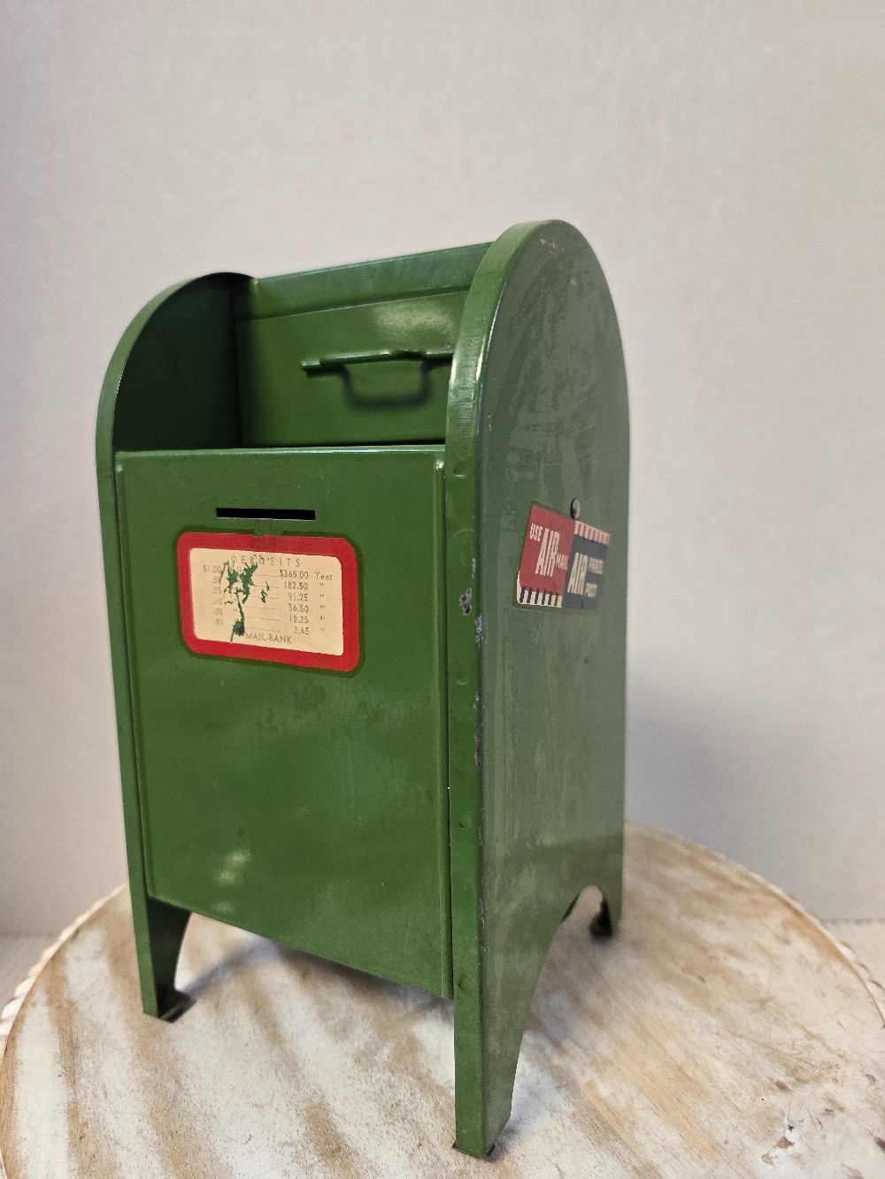 Metal Airmail Coin Bank