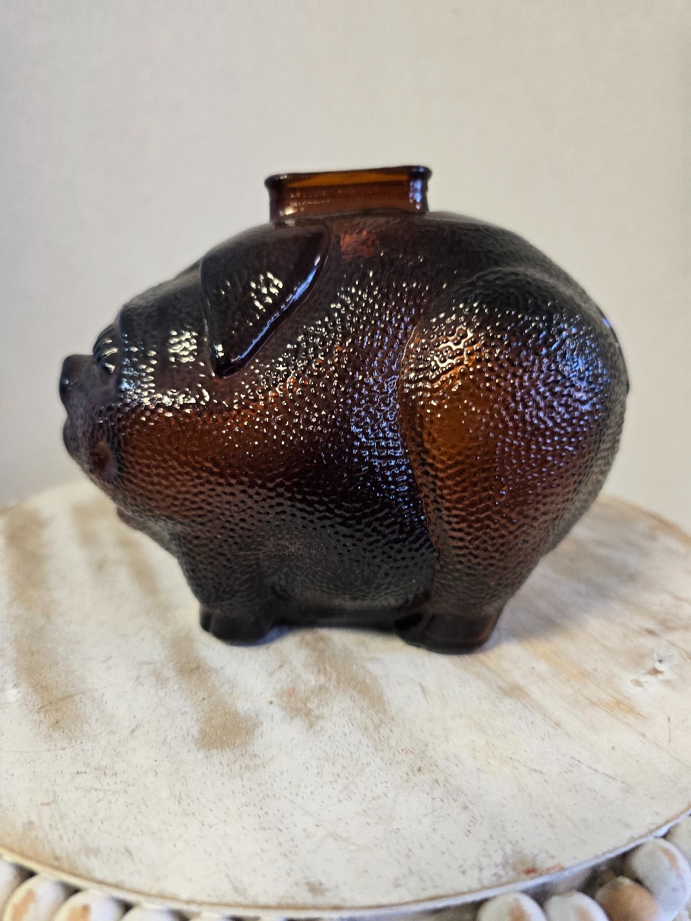 1950s glass piggy bank