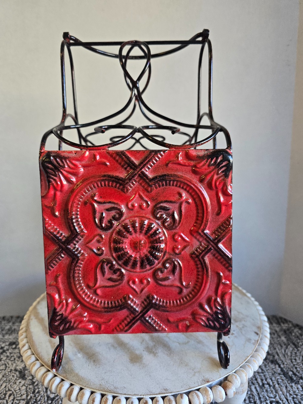 3 bottle metal wine rack