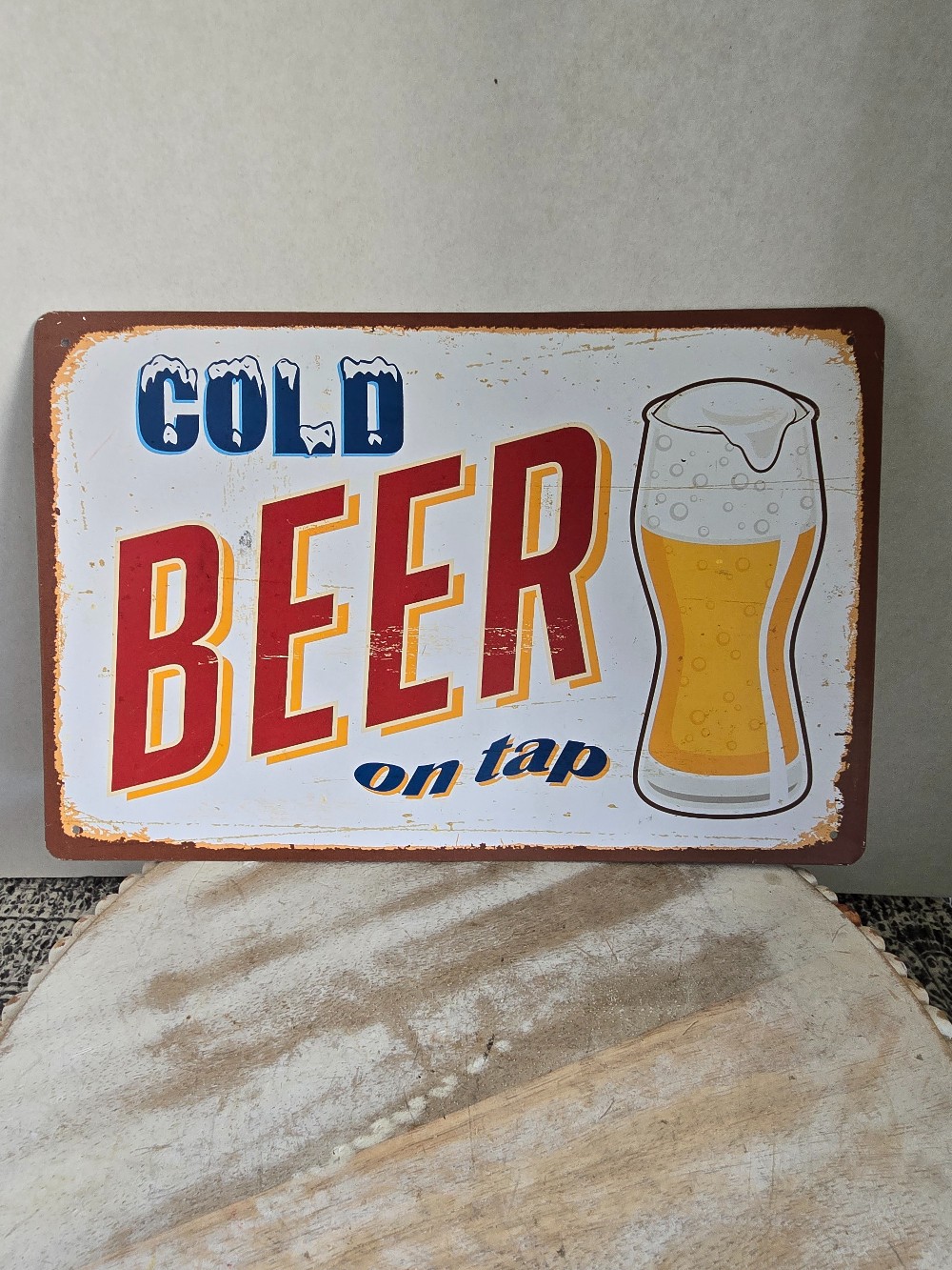 Metal Sign-Cold Beer