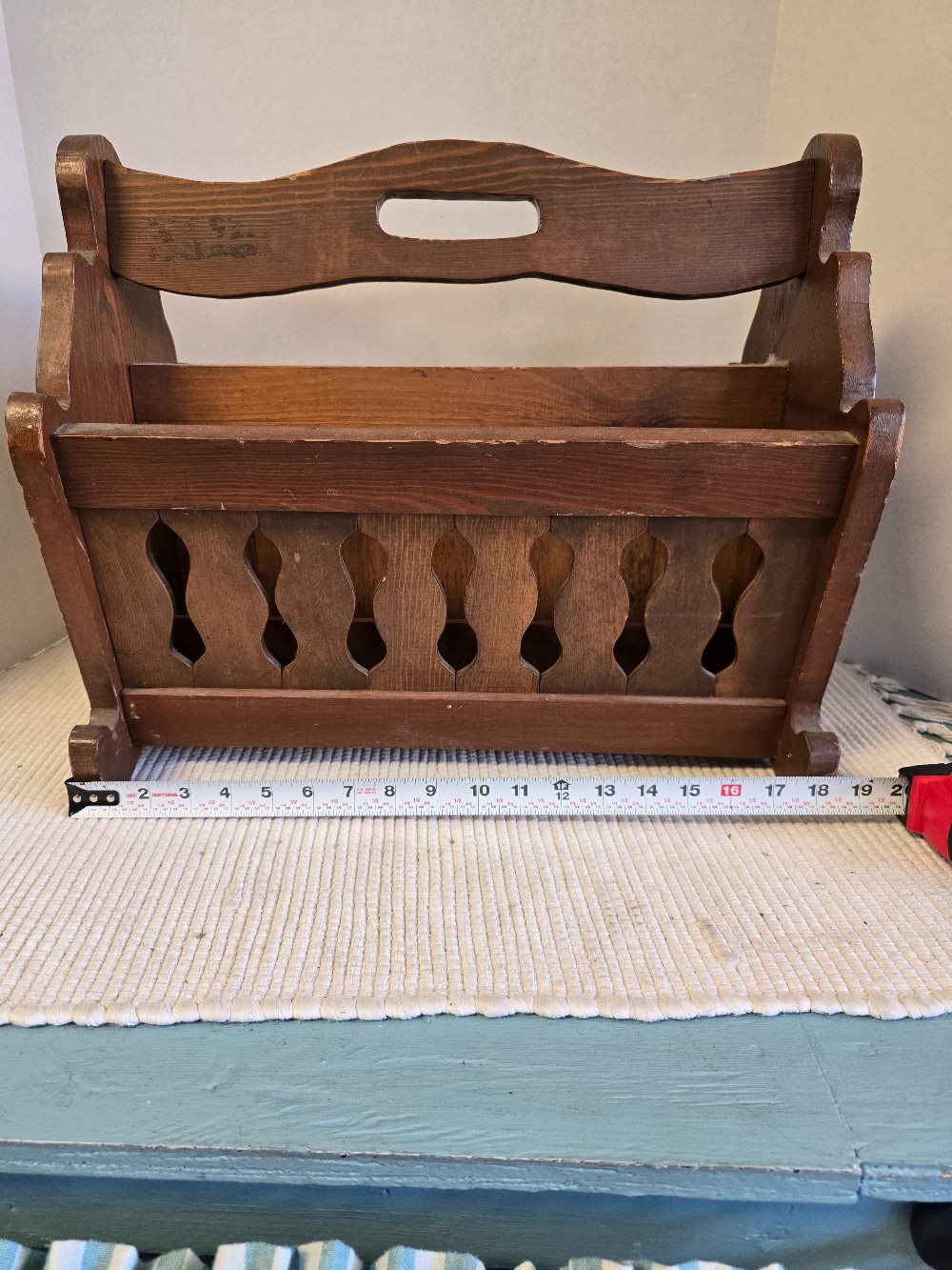 Wooden Magazine Rack-Vintage MCM