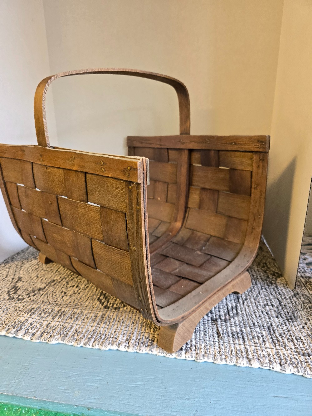 Woven Wood Log Holder