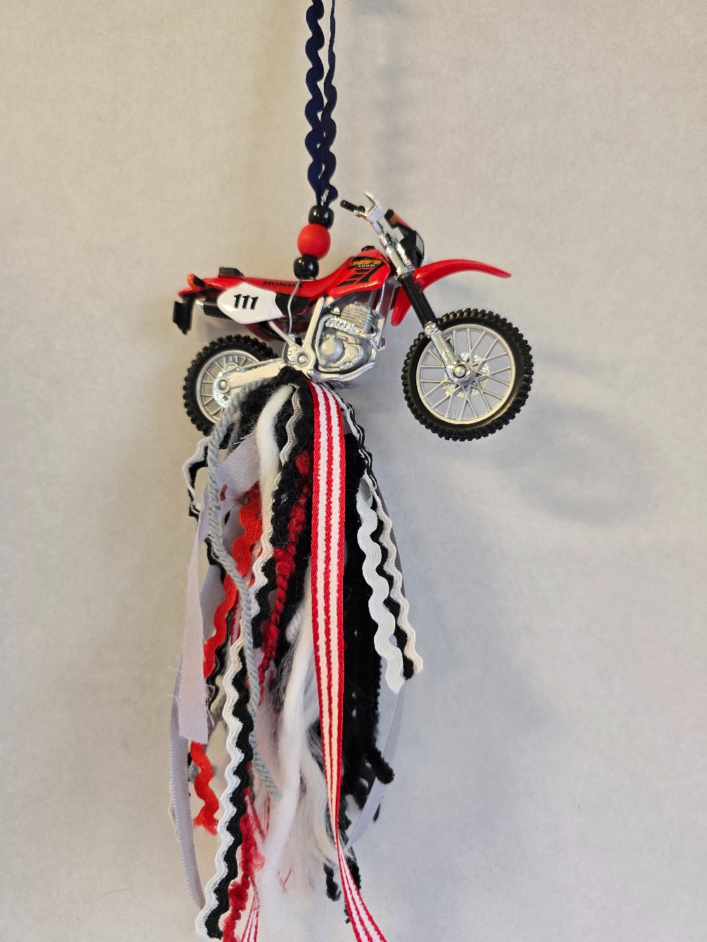 Decorative Tassel-Red Dirt bike