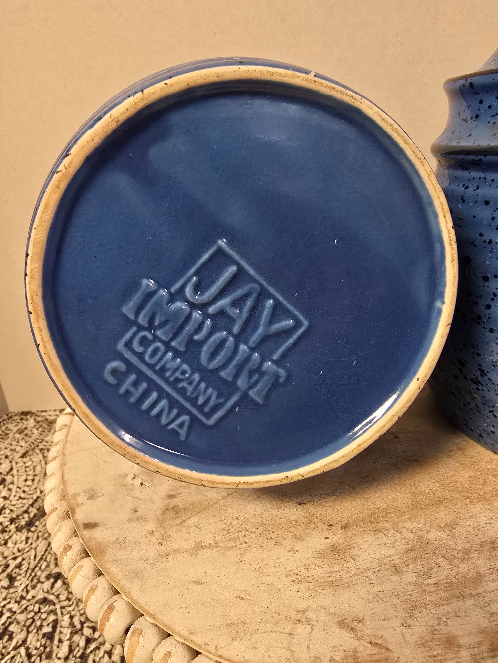 2 pc  Blue Canister Set