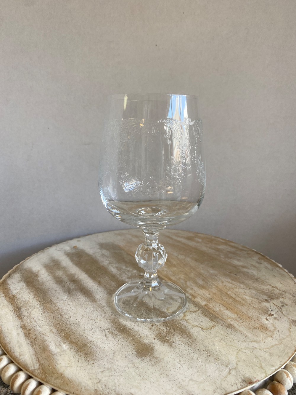 Vintage Bohemia Crystal Goblet