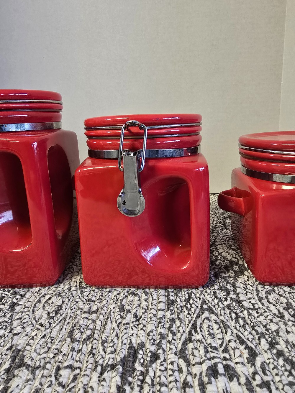 Canister Set-4 pc-Red