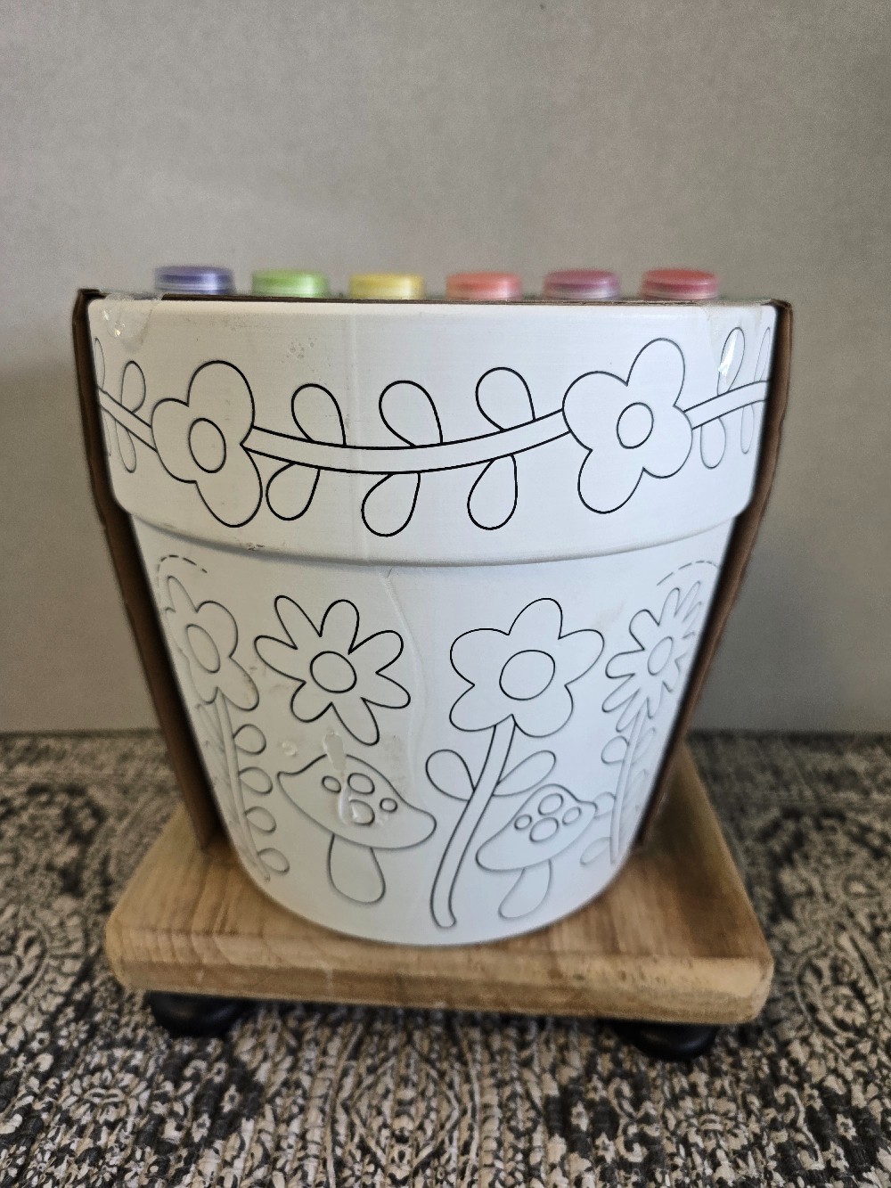 Color Your Own Flower Pot Kit