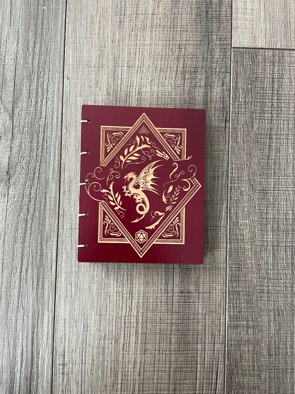 Burgundy Mini Dragon Journal