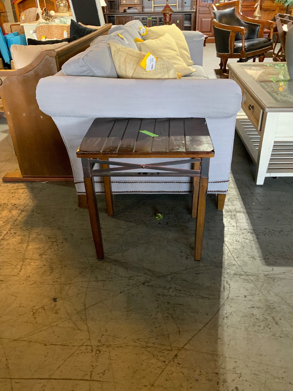 Sm Wood / Metal End Table