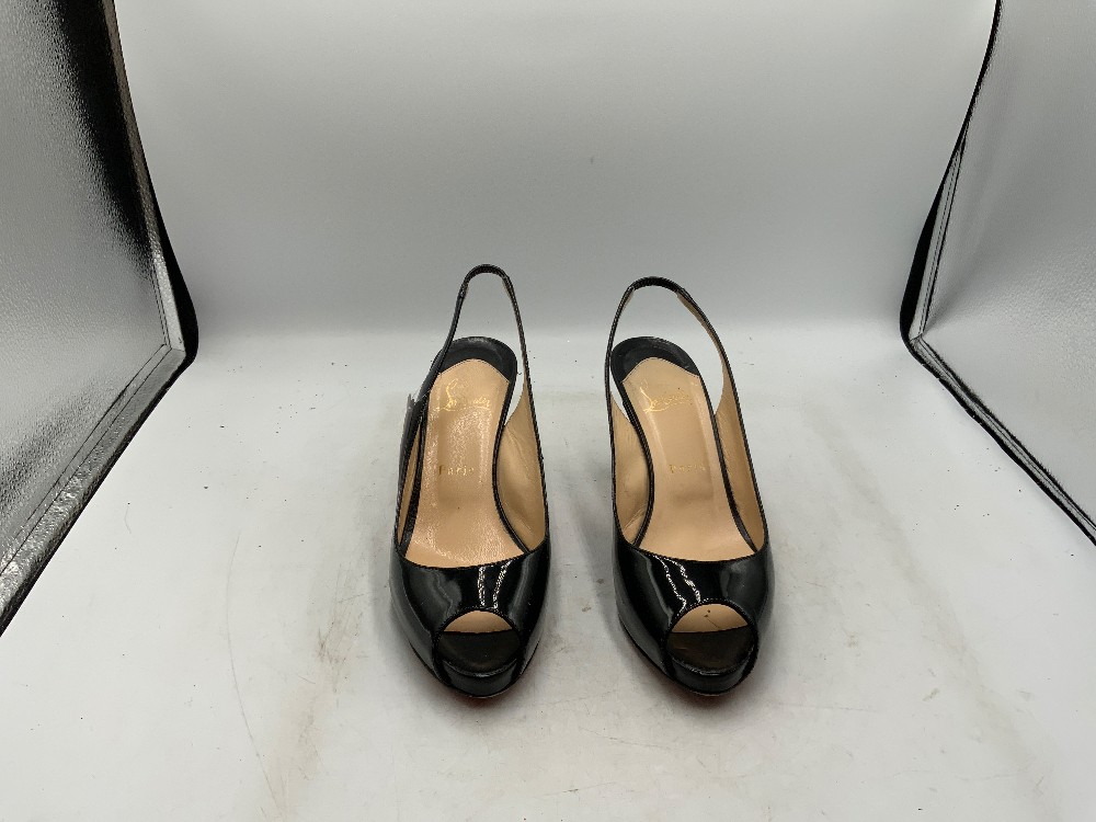 Christian Louboutin Black Sling Backs Sz 38 (8)