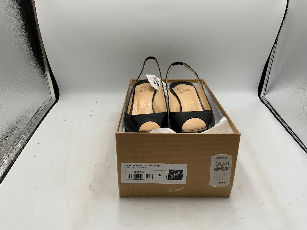 Christian Louboutin Black Sling Backs Sz 38 (8)