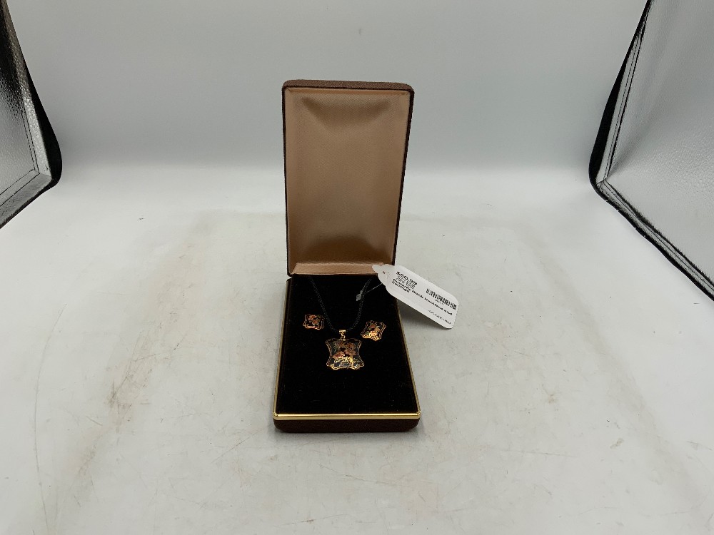 Butterfly Black Necklace and Earrings