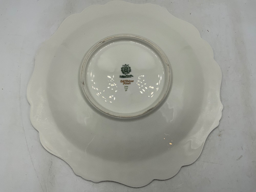 Weimar Black/White/Gold Plate Lg