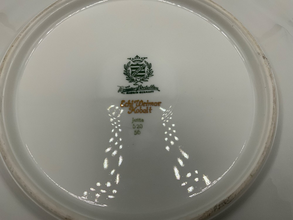 Weimar Black/White/Gold Plate Lg