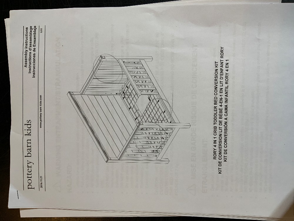 Weathered White Pottery Barn Kids Converter Crib