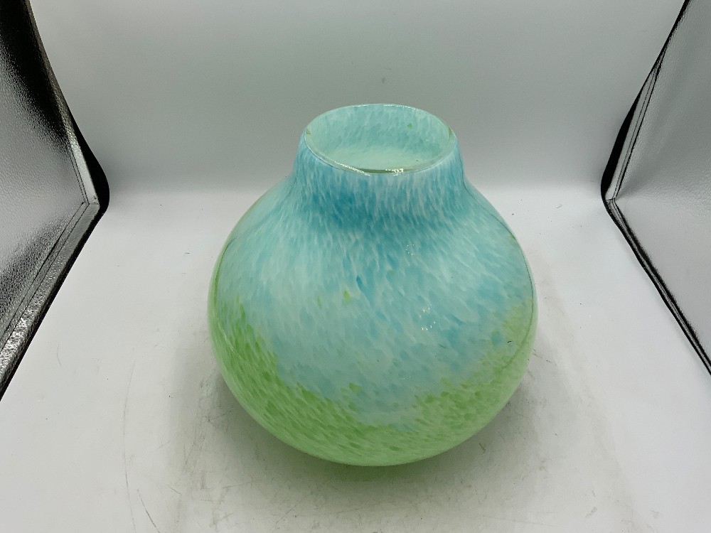 Green / Blue Glass Vase