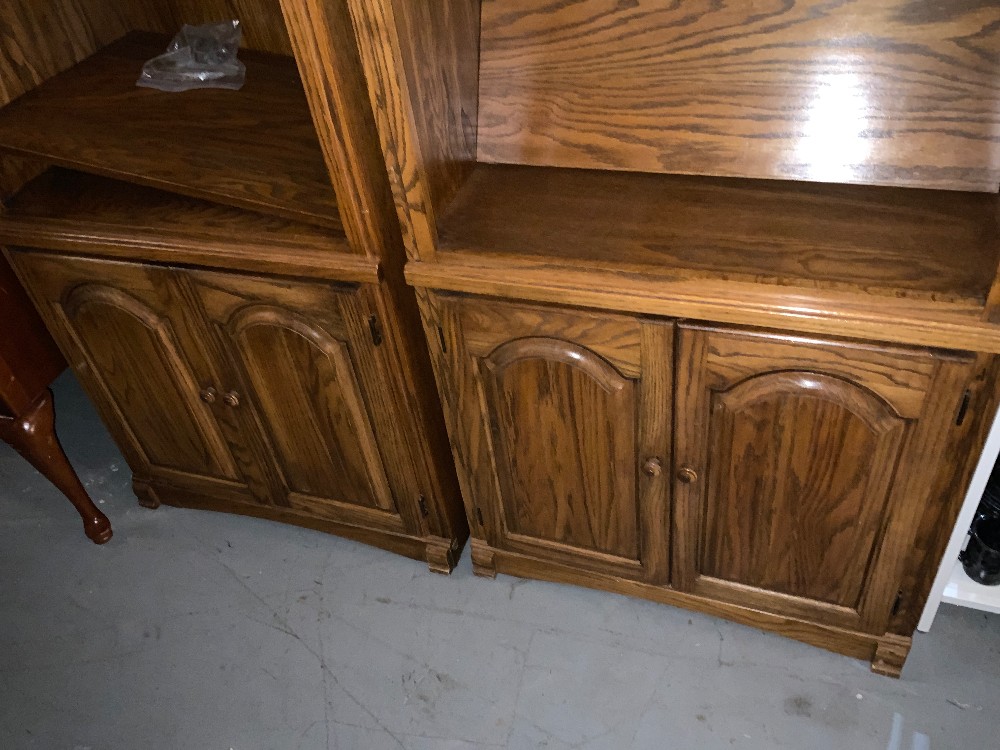 Dark Wood Bookcase w/ Bottom Shelf