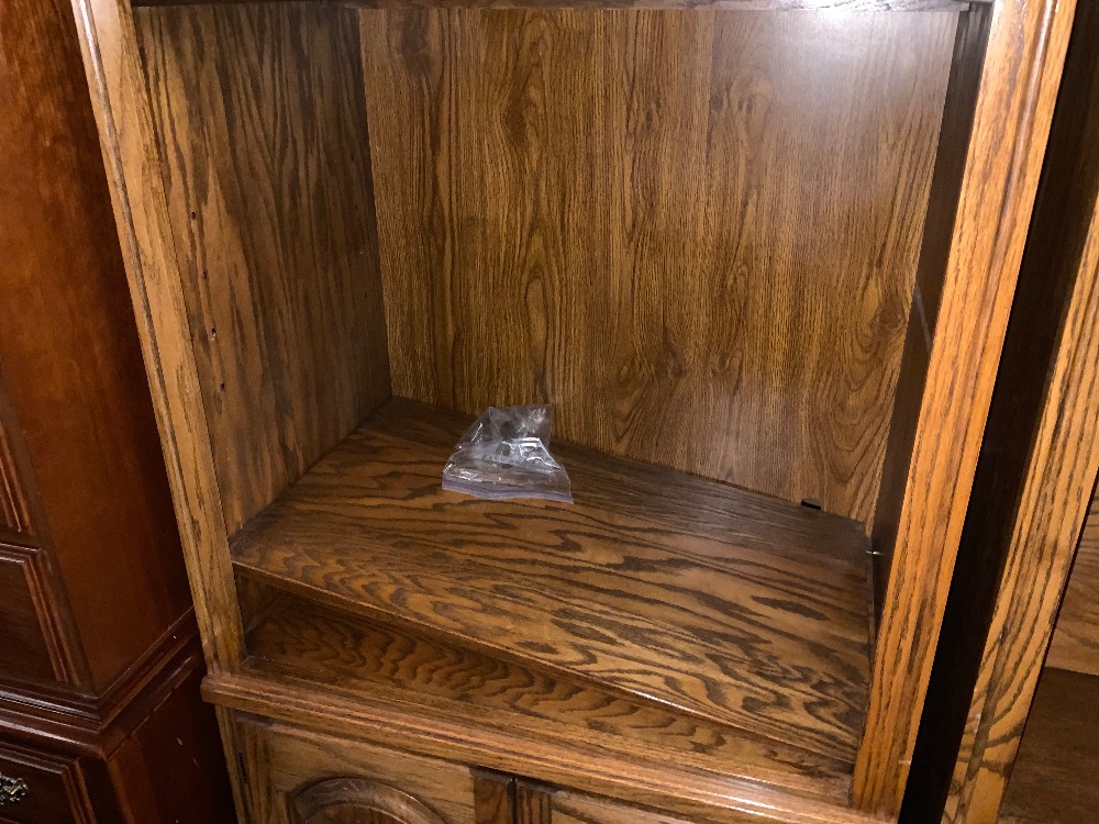 Dark Wood Bookcase w/ Bottom Shelf