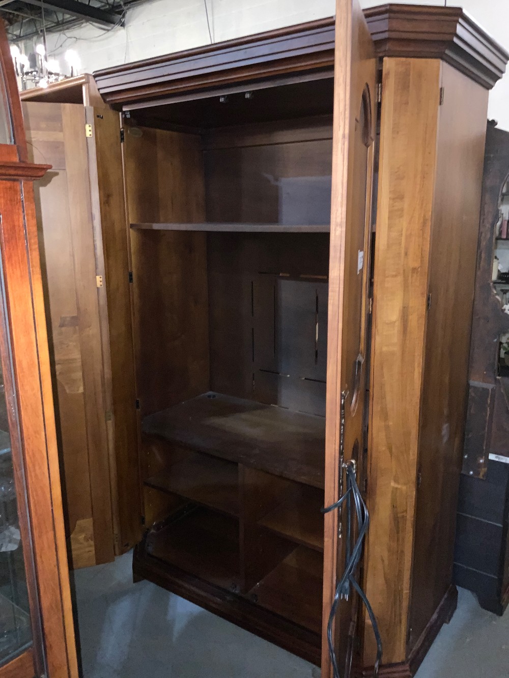 Romweber Large Wood 2 Door Tv Closet