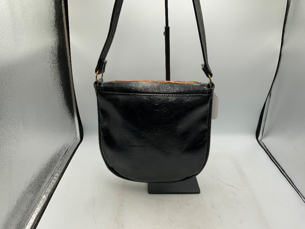 Black & Red Stitched Handbag