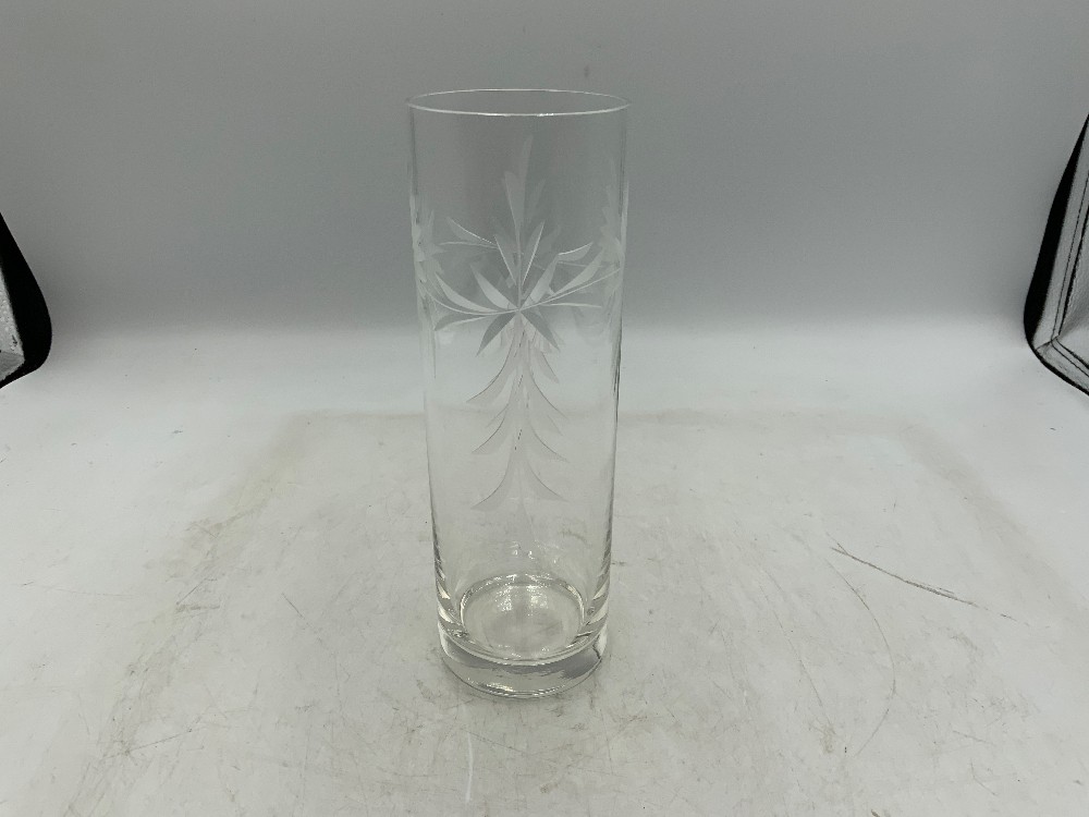 Etched Flower Decanter with 4 Glasses