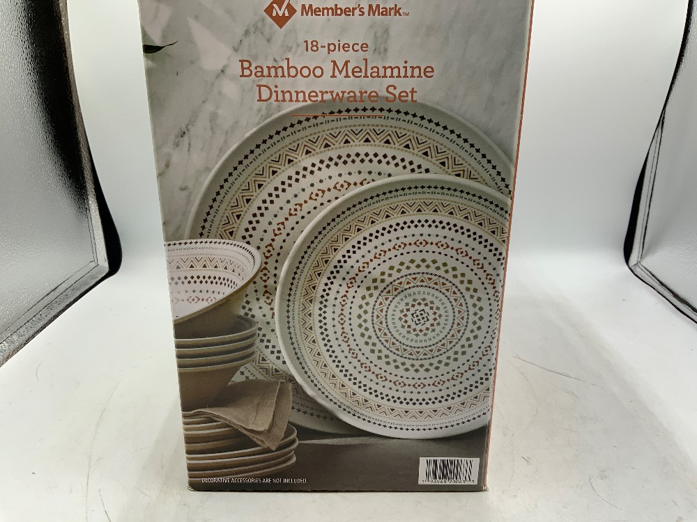 Member Mark 18 Piece Bamboo Melamine Dinner Set