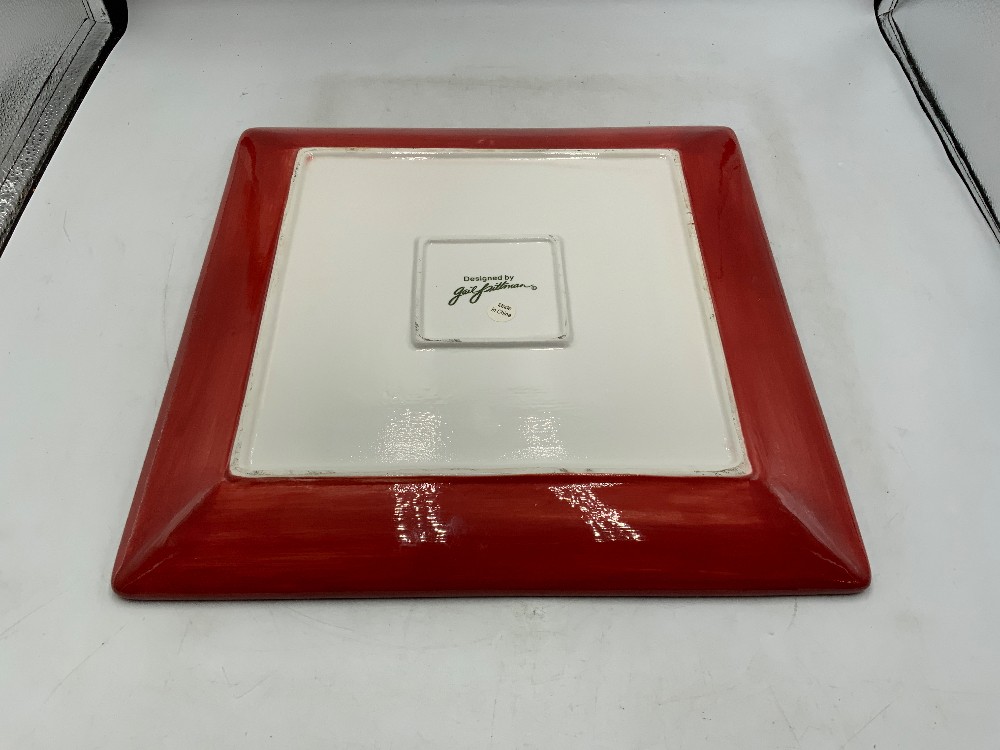 Gail Pittman Red Serving Platter