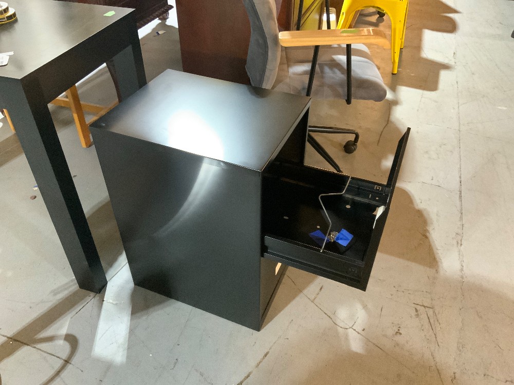 2 Drawer Black Metal file Cabinet