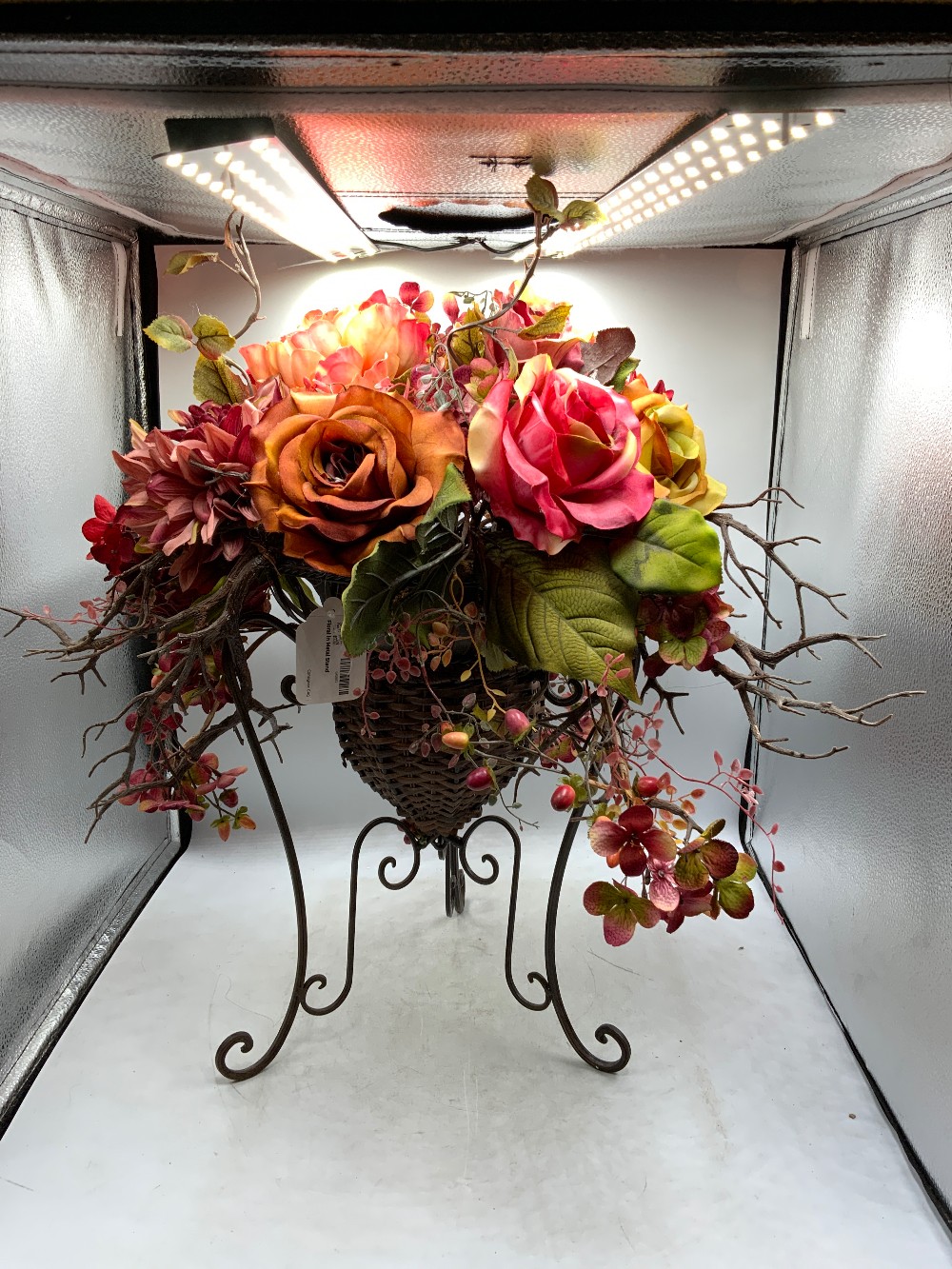 Floral in Metal Stand