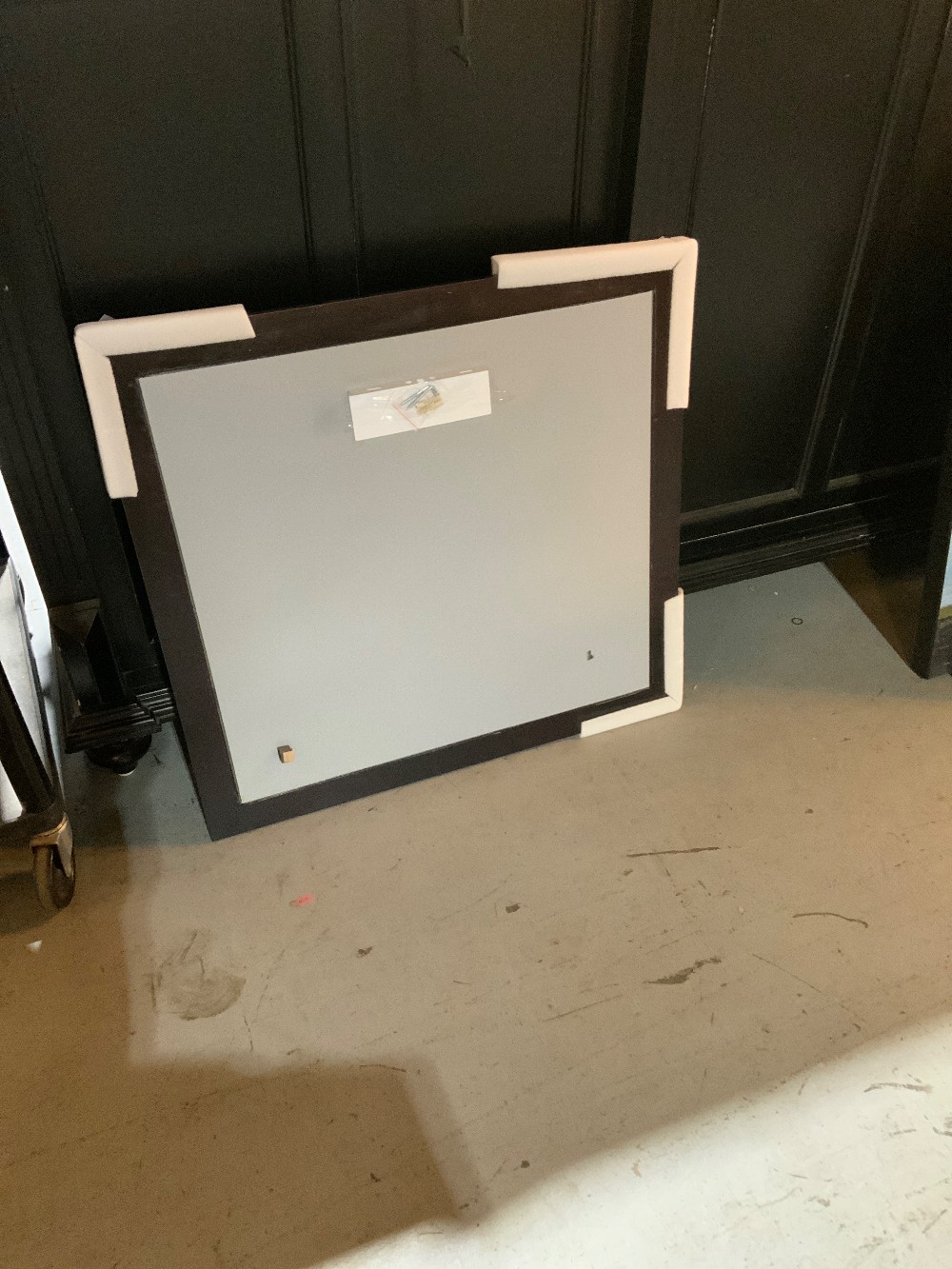 NEW 29in x 29in Black Framed Mirror