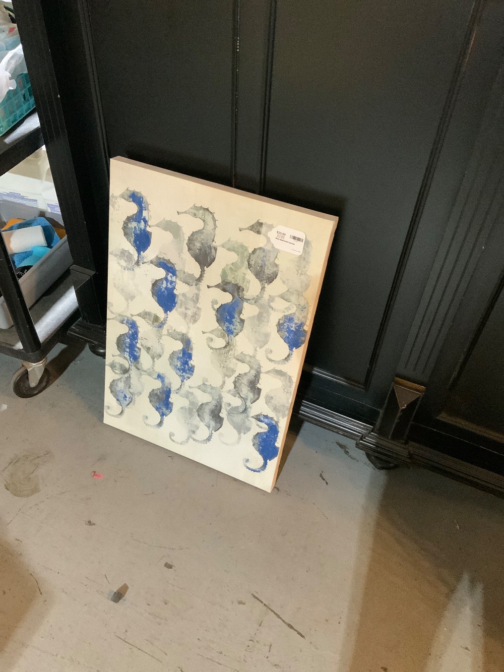 Blue Seahorse Canvas