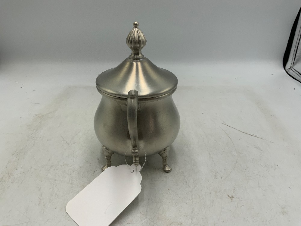 Pewter Coffee Pot, Cream & Sugar 3 pc Set