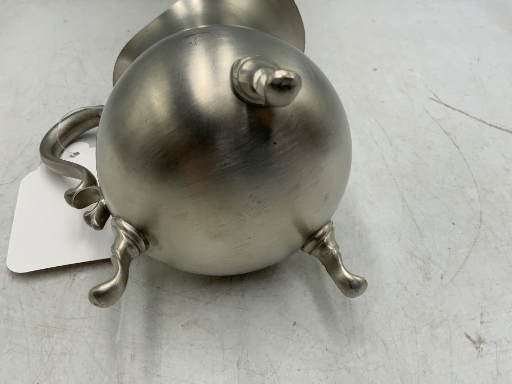 Pewter Coffee Pot, Cream & Sugar 3 pc Set