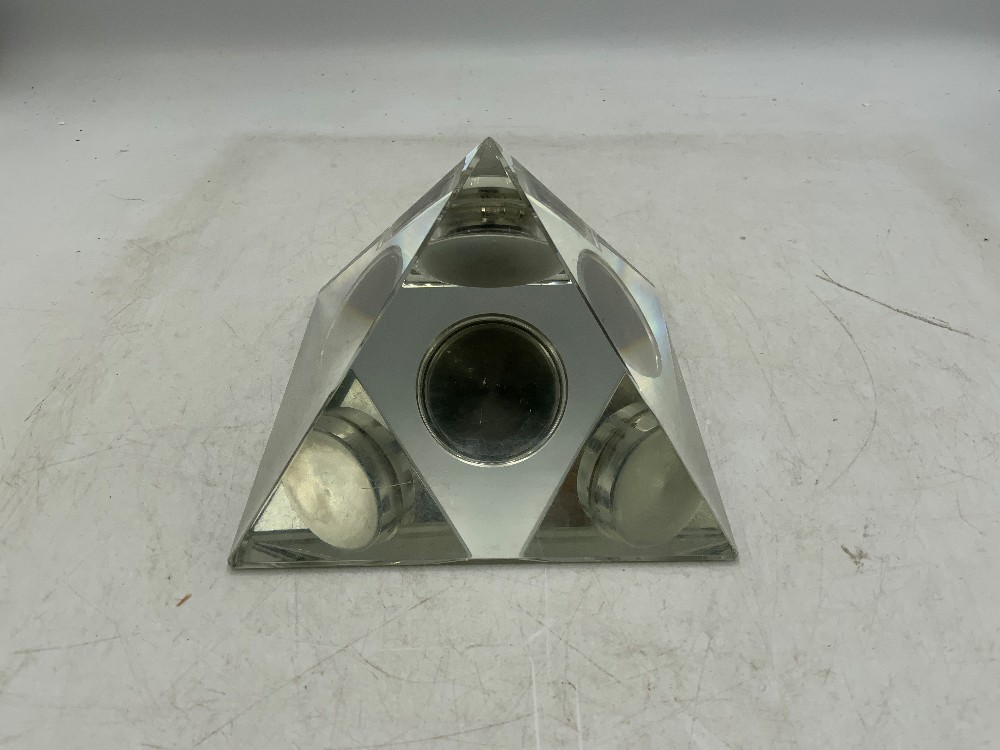 Crystal Shannon Pyramid Clock
