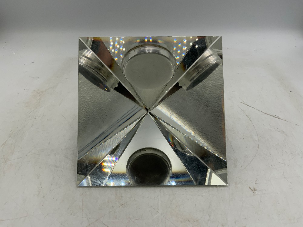 Crystal Shannon Pyramid Clock