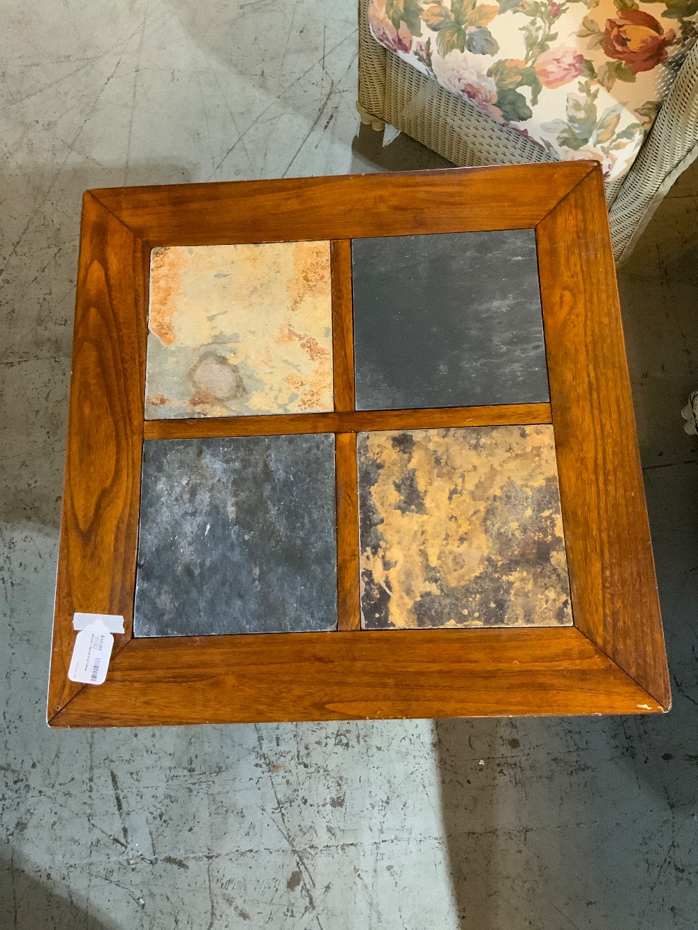 Wood + Stone End Table