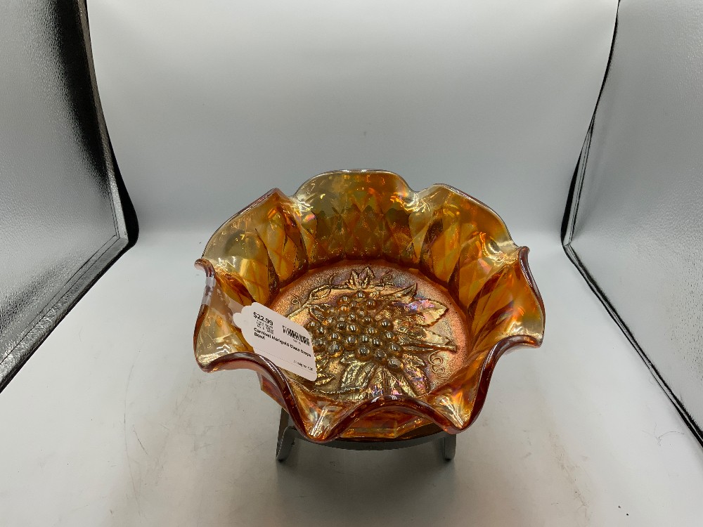 Carnival Marigold Glass Grape Bowl
