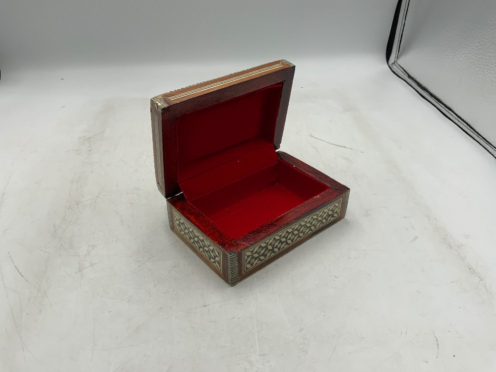 Morroccan Jewelry Box Red Velvet Interior
